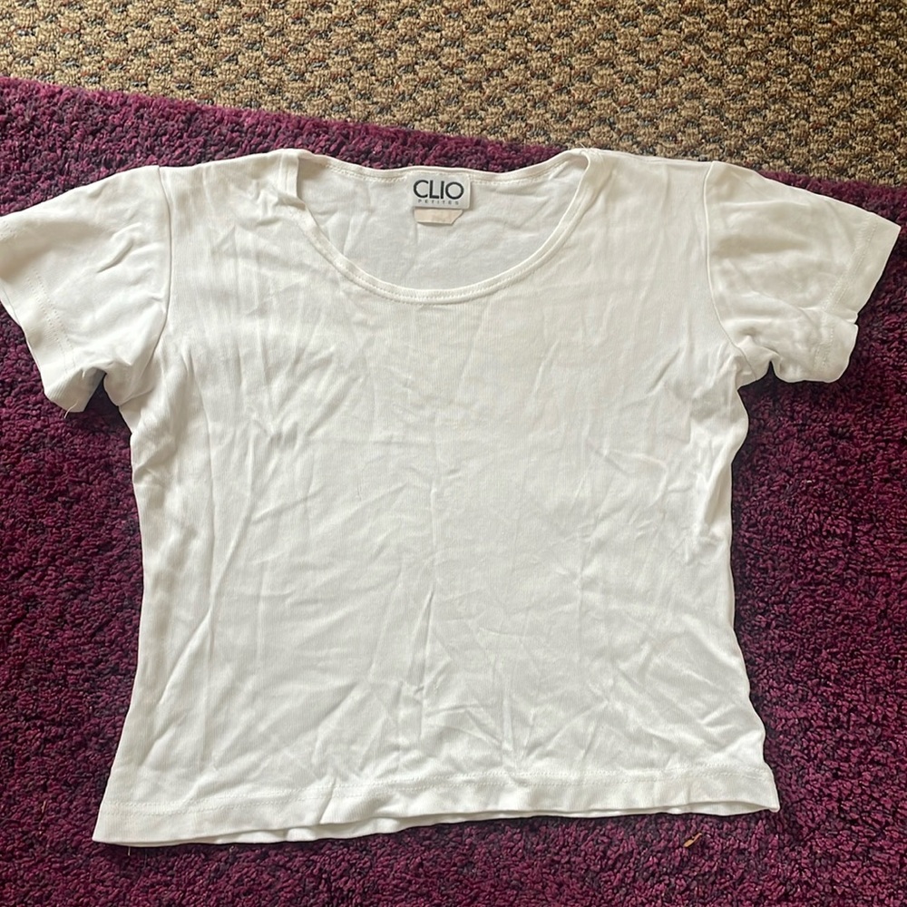 Cropped White Tee Petite